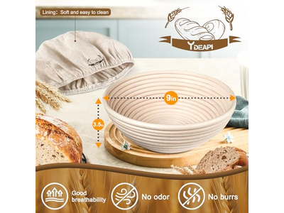 Floor Standing Basket Rack Fermentation Linen Cloth Custom Sourdough Proofing