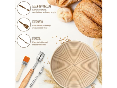 Floor Standing Basket Rack Fermentation Linen Cloth Custom Sourdough Proofing